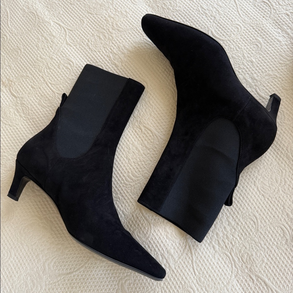 TOTEME suede mid heel boots 38